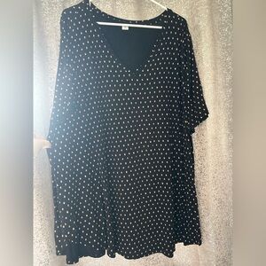 Luxe Black Patterned Blouse